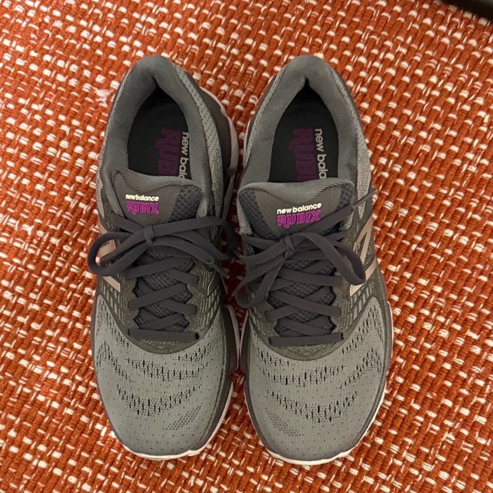 New Balance Women's Charcoal and Violet Running Shoes
